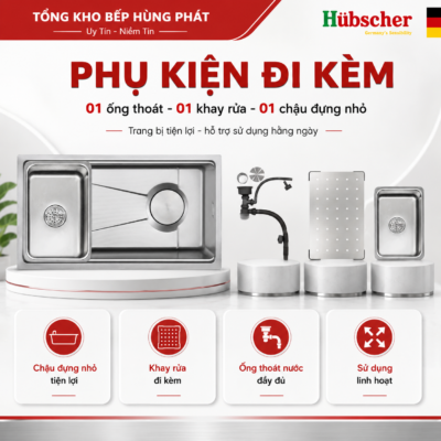 Chậu rửa bát Hubscher CR1HN_VU I304 KT 78x43