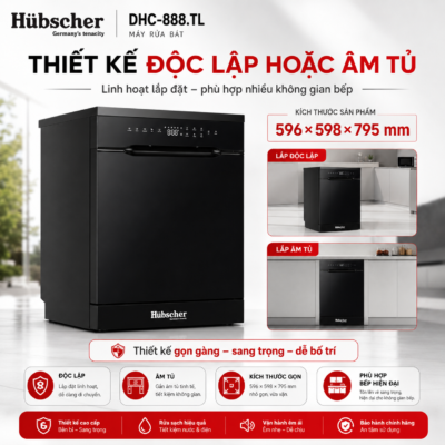 Máy rửa bát Hubscher DHC-888.TL