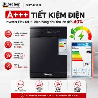 Máy rửa bát Hubscher DHC-888.TL
