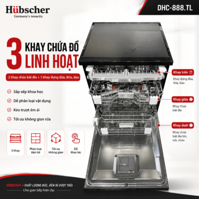 Máy rửa bát Hubscher DHC-888.TL