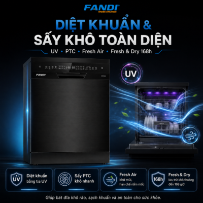 Máy rửa bát Fandi FD-DW17DU-G