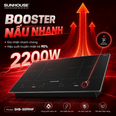 Bếp đôi điện từ Sunhouse SHB-5599HP