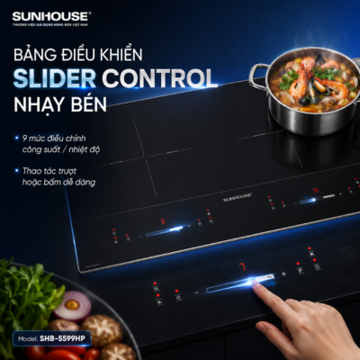 Bếp đôi điện từ Sunhouse SHB-5599HP
