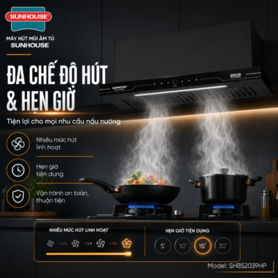 Máy hút mùi âm tủ Sunhouse SHB-52039HP